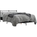 Furnova Posteljni okvir črn 140x190 cm inženirski les in kovina, (21935310) | Shoptok.si