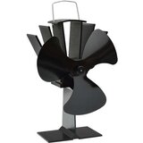  Ventilator za kamin na toploto s 3 krili črn | Shoptok.si