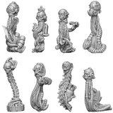 Green Stuff World 3D Printed Servo Skulls Set | 3D štampani servo lobanje set (8 kom, 1:48 razmera) | Eponuda.com
