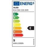 Xled E14 5W C35 Filament Sijalica dimabilna,2700K,220V,600Lm,35*123mm,Ra&#8805;80 PF&#8805;0.5 amber | ePonuda.com