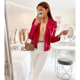 Gemre Dark Pink Faux Leather Biker Jacket Tricia | shoptok.hr