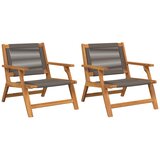  Vrtni namještaj 2 pcs Siva 67 x 78 x 73 cm Čvrsto drvo akacije | shoptok.hr