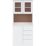  Visoka komoda ALTA bijela 77 x 35 x 165 cm od masivne borovine | Eponuda.com