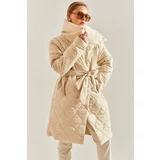 Bianco Lucci Women's Metal Button Quilted Oversize Puffer Coat