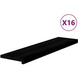  Gazišta stepenice 16 kom tamnosmeđi 100x25x2 cm masivna hrast | shoptok.hr