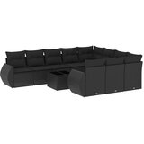  11-dijelni set vrtnih sofa od poliratana s jastucima crni | shoptok.hr