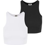 Urban Classics Women's cropped top - 2 packs white+black | Eponuda.ba