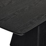 Furnhouse Črna jedilna miza z mizno ploščo v hrastovem dekorju 90x180 cm Star – | Shoptok.si