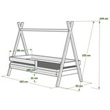  Drveni dječji krevet Tipi Plus - bijeli - 160x80 cm | shoptok.hr