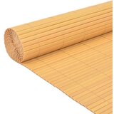 vidaXL Dvostranska vrtnarska ograja PVC 150x500 cm Siva Rumena Plastika | Shoptok.si