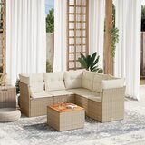 vidaXL 6-dijelni set vrtnih sofa s jastucima bež od poliratana | shoptok.hr
