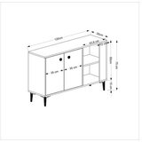 Woody Fashion Sahra - Black Marble, White BlackWhite Console | ePonuda.com