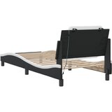  Okvir kreveta s LED-om bez madraca Zadar crno-bijeli 90x190 cm | shoptok.hr