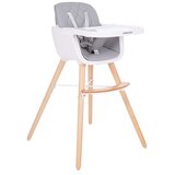 Kikka Boo hranilica Woody 2u1 Grey