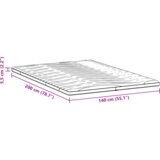 vidaXL Blazine za vzmetnice Bela 140 x 200 cm Poliester brez lepila | Shoptok.si