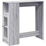 vidaXL Barska miza s policami siva sonoma 101x40x103,5 cm inž. les | Shoptok.si