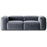Cosmopolitan Design Prašno modra sedežna garnitura iz rebrastega žameta 224 cm Bergano – | Shoptok.si