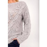By o la la Grey openwork sweater | Shoptok.si