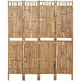 Sobna pregrada s 4 panela od bambusa 160 x 180 cm | shoptok.hr