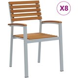 vidaXL Složive vrtne stolice 8 komada od tvrdog drva akacije i metala | shoptok.hr