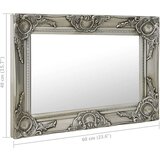  Stensko ogledalo v baročnem stilu 60x40 cm srebrno, (20798460) | Shoptok.si