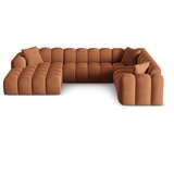 Cosmopolitan Design Kutna garnitura od šenila boja terakote (s desnim kutom/u obliku slova "U") Treno – | shoptok.hr