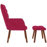  Stolica za opuštanje s osloncem za noge boja vina baršunasta | shoptok.hr