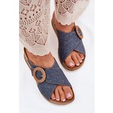 Inblu Wedge Sandals For Women With Decorative Buckle Cene
