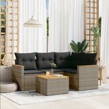 Maison Chic Seti vrtnega pohištva - Vrtna garnitura - Vrtni pohištvo set 5-delna z blazinami siv poli ratan, (21819032) | Shoptok.si