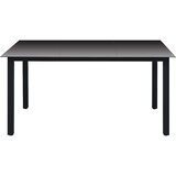  7-dijelni vrtni blagovaonski set crno-smeđi Crna Dužina stola 150 cm | shoptok.hr