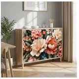 vidaXL Kreveta BORNE Sonoma 102 x 33 x 75 cm Konstruirano drvo - Print lagane peonije | shoptok.hr