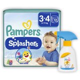 Pampers, Seba pampers splashers pelene za kupanje, veličina 3-4, 6- 11kg, 12 komada + seba sun baby sprej, spf 50, 200ml