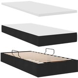  Postelja s shranjevanjem Črna 90 x 190 cm Umjetno usnje, (5000100586) | Shoptok.si