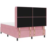 Box Postelja z vzmetnico roza 140x190 cm žamet, (22083585) | Shoptok.si