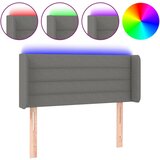 Maison Chic led posteljno vzglavje - vzglavna omarica - nočna omarica temno sivo 103x16x78/88 cm blago, (21707785) Cene