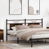  Posteljno vzglavje dimljeni hrast 180cm inženirski les in jeklo, (21829313) | Shoptok.si