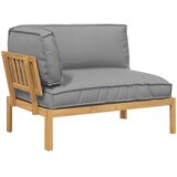 vidaXL Kavčna garnitura Siva 132 x 92 x 69 cm Masiven les akacije, (5000153057) | Shoptok.si