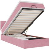 vidaXL Otomanski posteljni okvir z vzmetnico roza 90x200 cm žamet | Shoptok.si