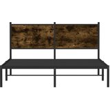  Metalni okvir kreveta bez madraca smeđa boja hrasta 137x190 cm | shoptok.hr