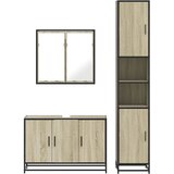  3-dijelni set kupaonskog namještaja boja hrasta sonome drveni | shoptok.hr