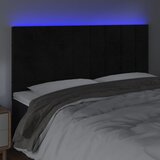  LED uzglavlje crno 180x5x118/128 cm baršunasto | shoptok.hr