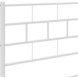 Metalni okvir kreveta uzglavlje i podnožje bijeli 183x213 cm | shoptok.hr