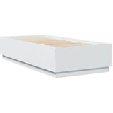  Okvir za krevet s LED svjetlima bijeli 90 x 200 cm drveni | shoptok.hr