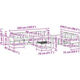  Set vanjskih sofa 8 pcs Prirodna i Svjetlosiva | Shoptok.si