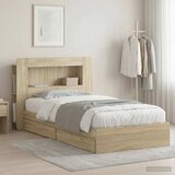  Okvir kreveta s pohranom s ladicama Hrast sonoma 90 x 190 cm | Eponuda.com