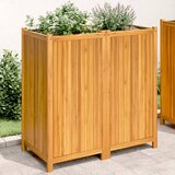 vidaXL Vrtna sadilica s oblogom 100x50x100 cm od masivnog drva bagrema | shoptok.hr