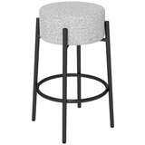 Kuhinja > Barski stoli Barski stol, višina 68 cm, oblazinjen stol z oporo za noge - siv | Shoptok.si