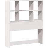  Krevet s regalom za knjige bez madraca bijeli 90x190 cm od drva - Bijela 90 x 190 cm | shoptok.hr