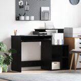vidaXL Stol s pohranjivanjem Crni hrast 120,5x44x88,5 cm Konstruirano drvo | shoptok.hr
