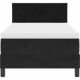  LED Box Spring Krevet s LED trakama Crna 100 x 200 cm Baršun | Shoptok.si